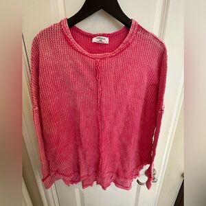 Pink long sleeve top medium